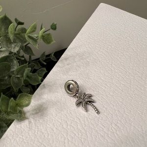 Pandora Charm Dangle Palm Tree CZ Silver